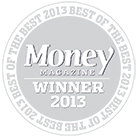Award logo for winning Money Magazine's Best of the Best Award for 2013