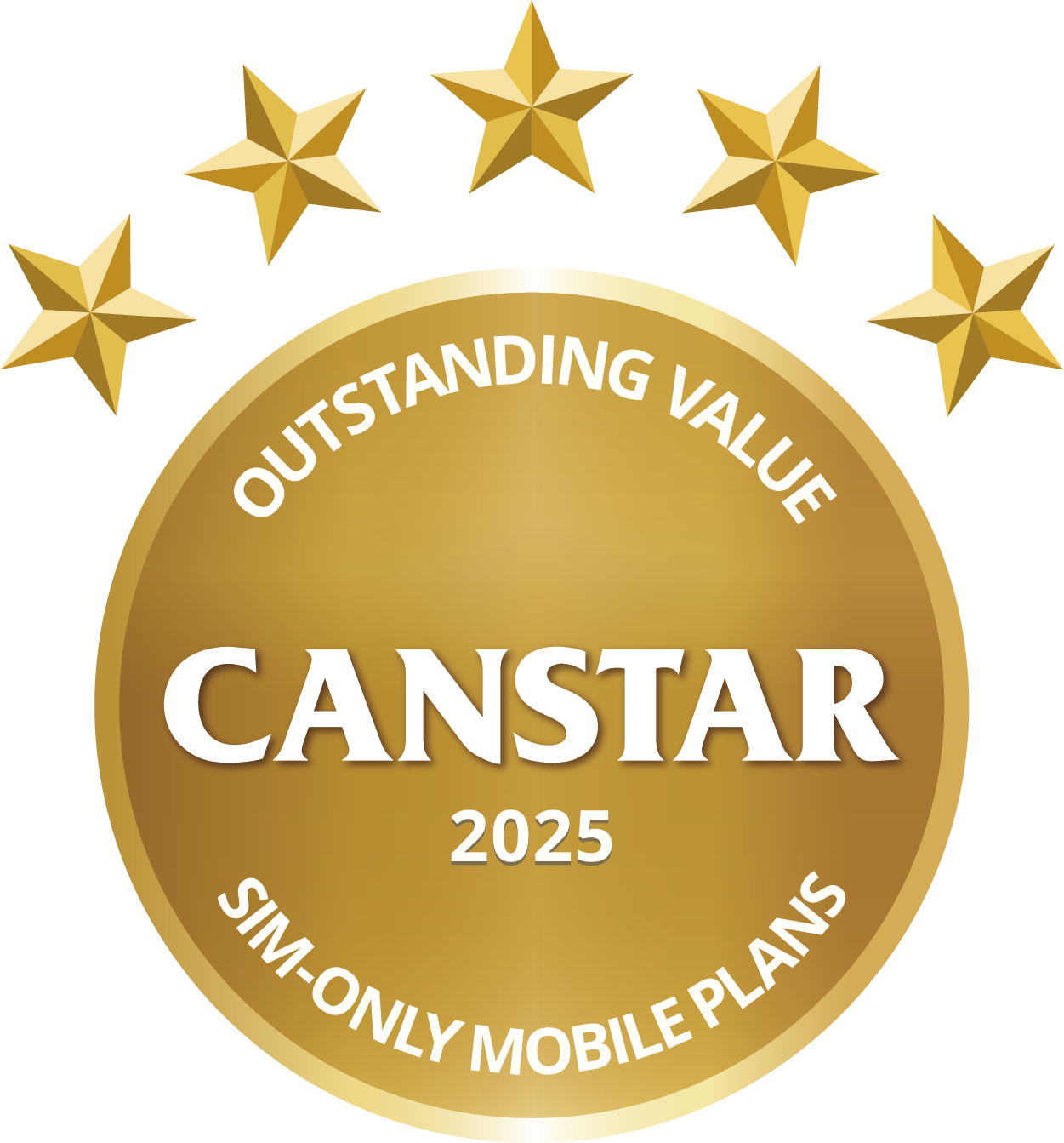 Canstar Blue Outstanding Value Award Winner for SIM-Only Mobile Plans