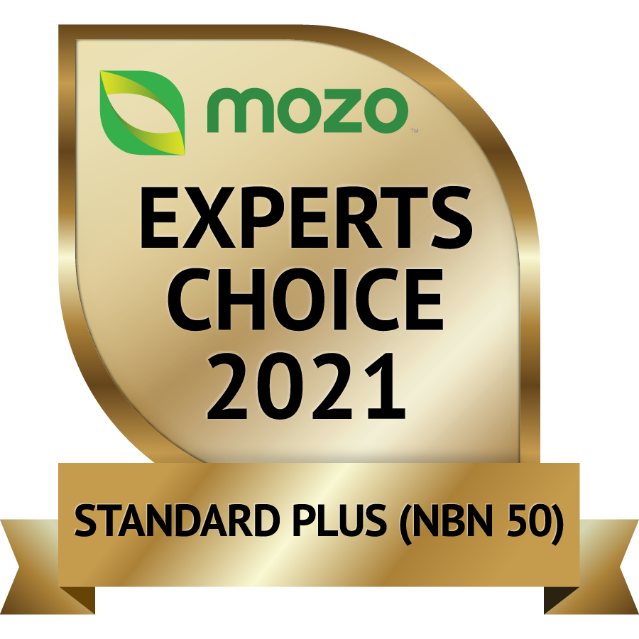 Mozo Experts Choice Award Winner for Standard Plus Broadband (NBN 50)