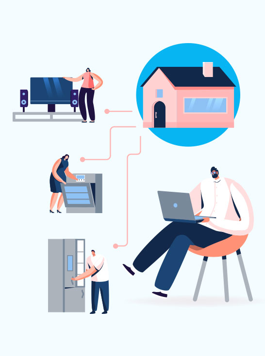 house network has multiple devices connected to it with 5g