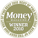 Award logo for winning Money Magazine's Best of the Best Award for 2010