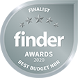 Award logo for winning Finder's Best Budget NBN Award for 2020