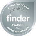 Award logo for Highly Commended Finder's NBN Provider Budget NBN Provider Award for 2023