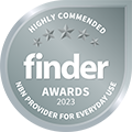 Award logo for Highly Commended Finder's NBN Provider Everyday Use Award for 2023
