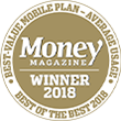 Award logo for winning Money Magazine's Best Value Mobile Plan Award for 2018
