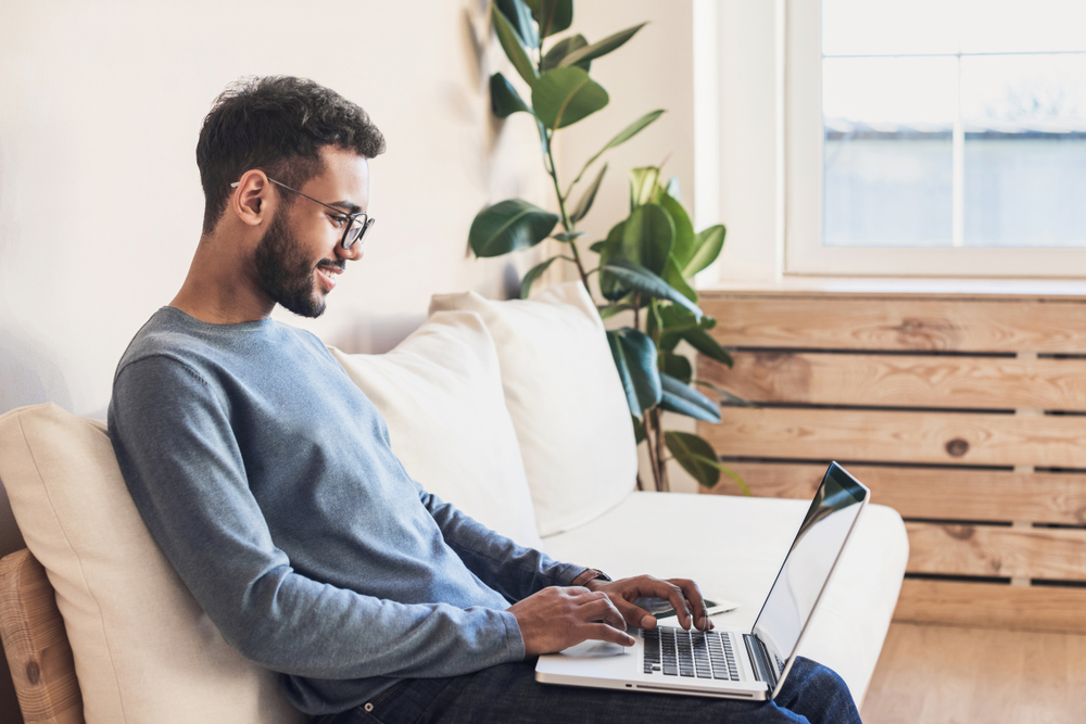 man on a laptop