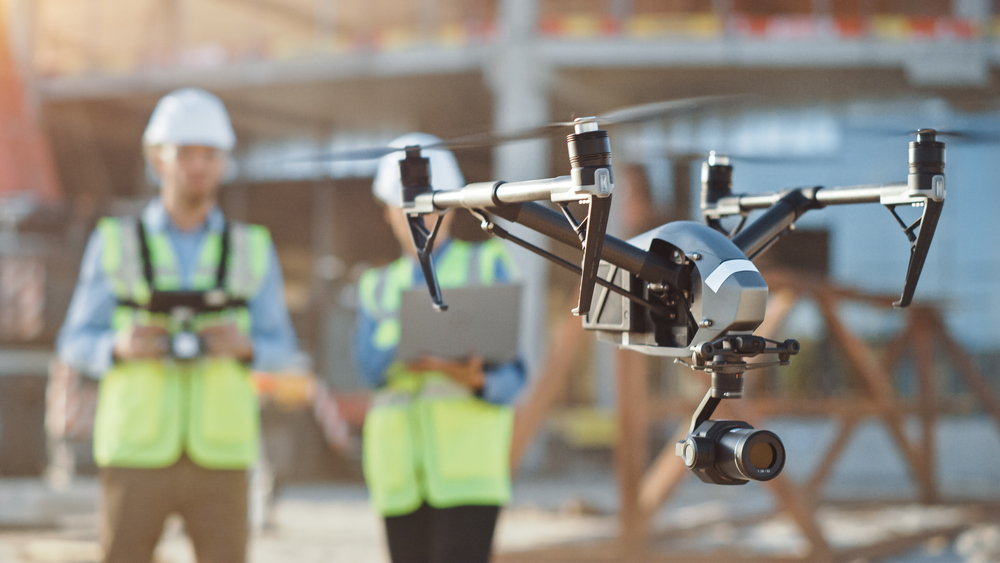 man flying a drone