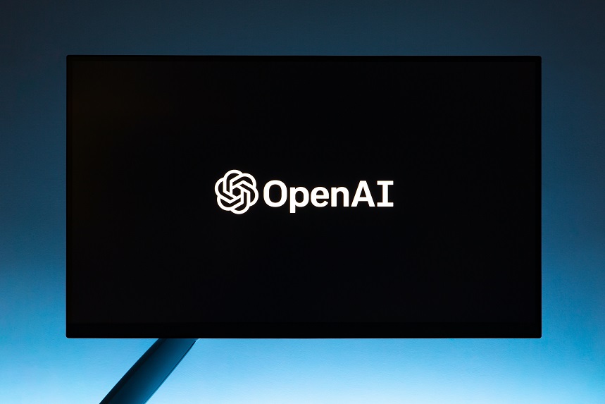 Logo for OpenAI on Monitor