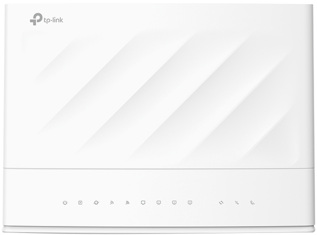 A TP-Link VX230v Dual-Band Wi-Fi 6 Modem Router,