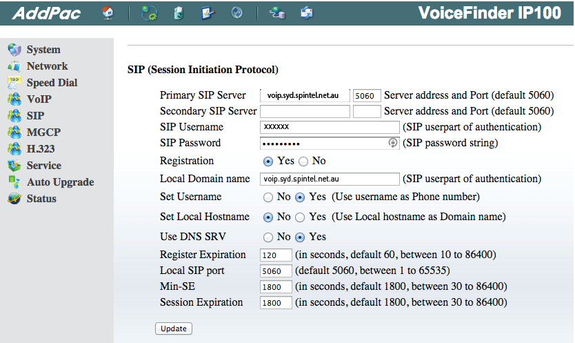 AddPac AP-IP100 VoIP Phone Setup