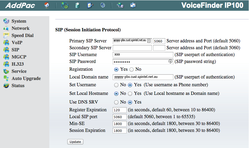 AddPac AP-IP100 VoIP Phone Setup