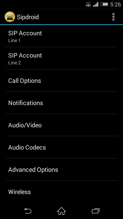 SipDroid Setup