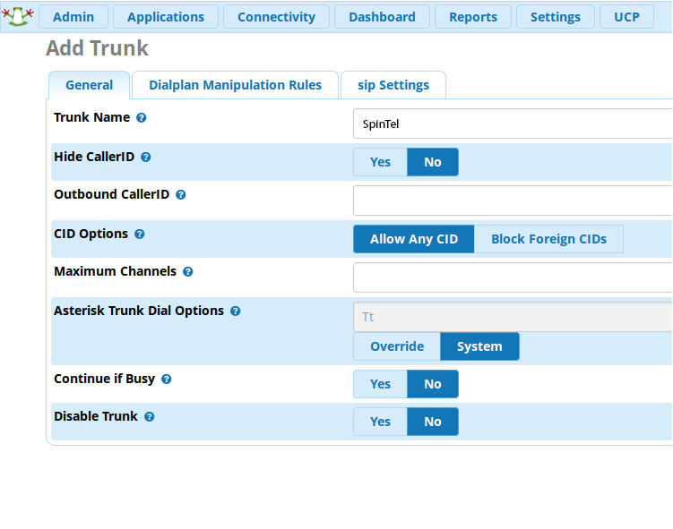 FreePBX 13 Setup