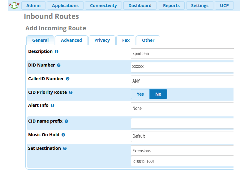 FreePBX 13 Setup