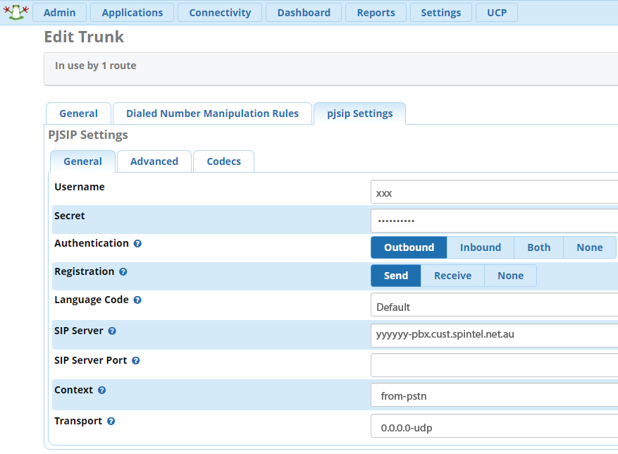 FreePBX 14 PjSIP Setup