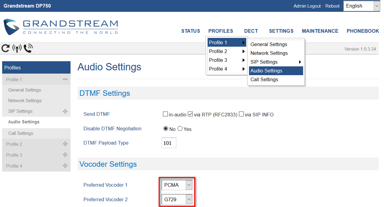 Grandstream DP750/DP752 Setup