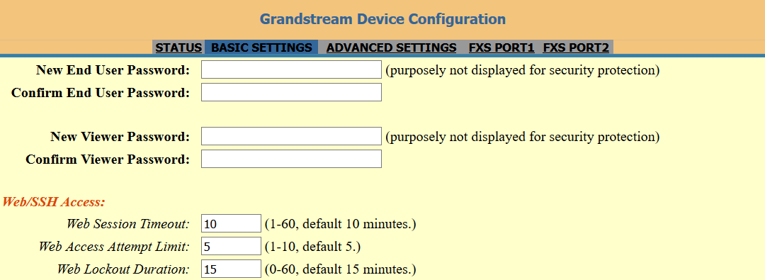 Basic Settings